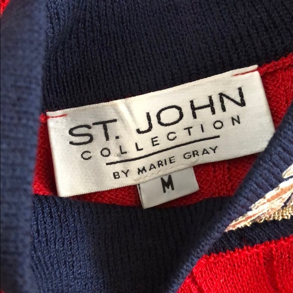 Vintage St. John sailor military knit skirt and pant set M - Picture 2 of 2